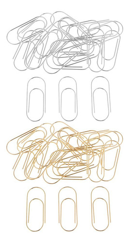 2 Clips De Papel De Oficina De 20 Piezas Oro
