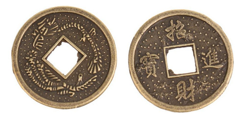 , 2 De 50 Unidades Moneda De China Feng -ching 2cm