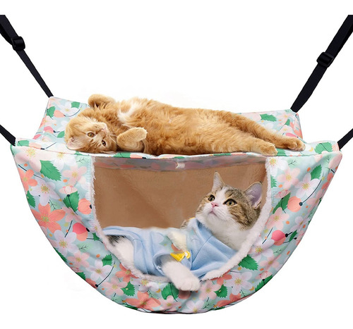 Hamaca Cat Cage, Cama Colgante De Felpa Suave De Doble Capa