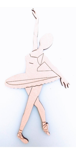 Souvenir Aplique Bailarinas Kit X 5 - Mdf / Fibrofacil
