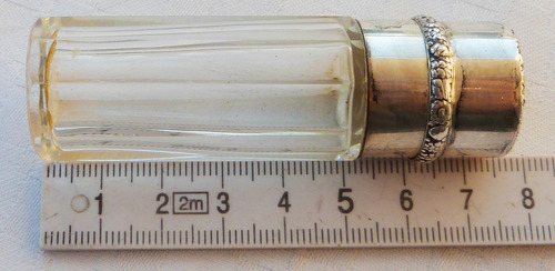 Monijor62-antigua Coleccion Perfumero Cristal C/tapa D/plata (Usado)