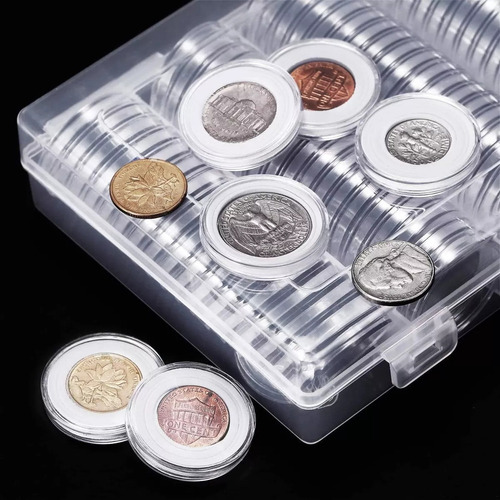 J Estuches De Monedas De Plástico, 30 Mm, 100 Piezas