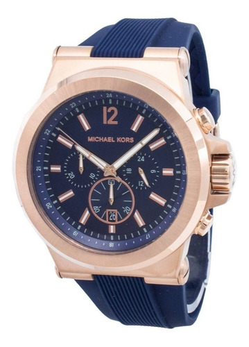 Relógio Michael Kors Masculino Mk8295 Dylan Rose 48 Mm Azul