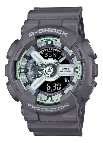 Reloj G-shock Ga-110hd-8a Resina Hombre Gris