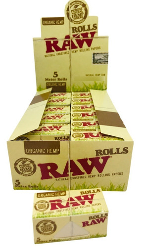 Papel Raw Rolls Organic 5 Mt 44mm Candyclub
