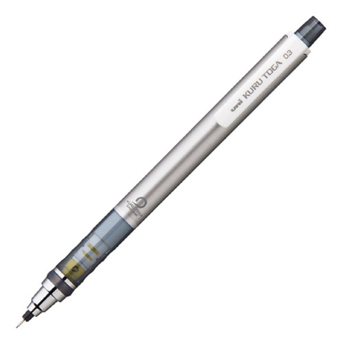 Uni Kurutoga Mechanical Pencil Standard, 0.3mm, Plata