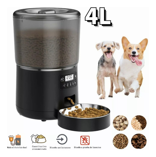 4l Alimentador Automatico Perro Gato Mascota Pantalla Touch