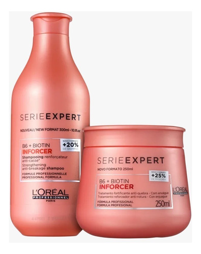Kit L´Oréal Inforcer Shampoo 300ml + Mascara 250ml