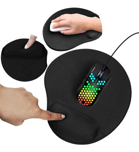 Mousepad Tapete Ergonomico De Gel Antideslizante Negro Raton Diseño impreso