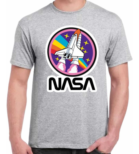 Franela Nasa Logo Espacio Astronauta Aesthetic 100%algodon 