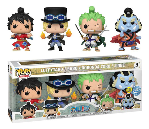 Funko Pop! One Piece 4 Pack - Luffytaro, Jinbe, Zoro Y Sabo