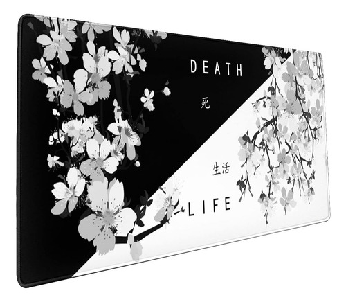 Alfombrilla De Raton Japonesa En Blanco Y Negro, 35,4 X 1...