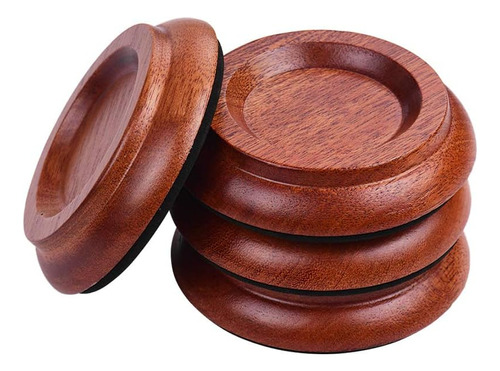 4pcs/set Upright Piano Caster Coaster Solid Wood Coaster