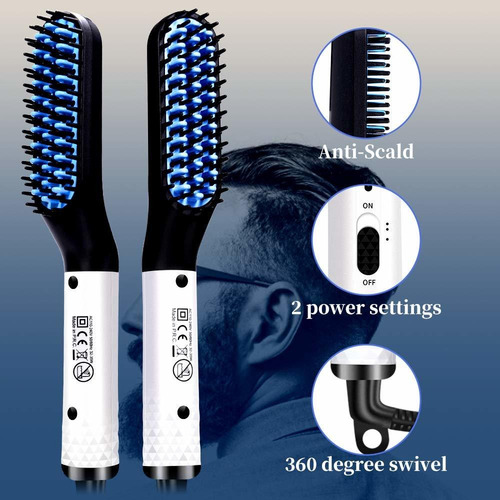 Plancha De Barba Peine Eléctrico Caliente Peine Rápido Calor