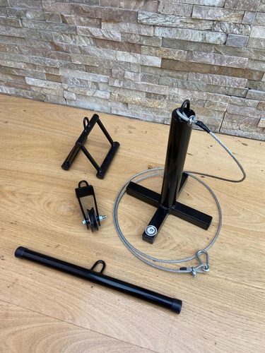 Polea Simple + Porta Discos + Accesorios. Gym