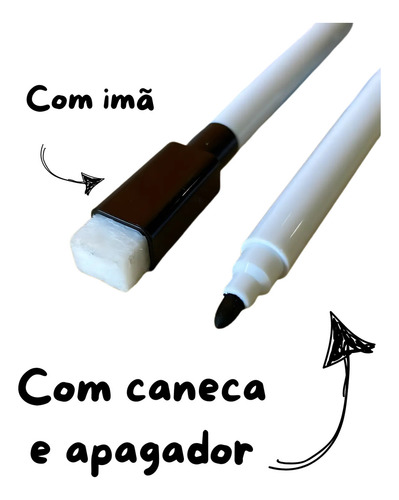 Quadro Branco Magnético 70x50 + Caneta/apagador + Imã