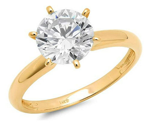 Anillo De Compromiso 1.0 Ct Moissanite En Oro 14k