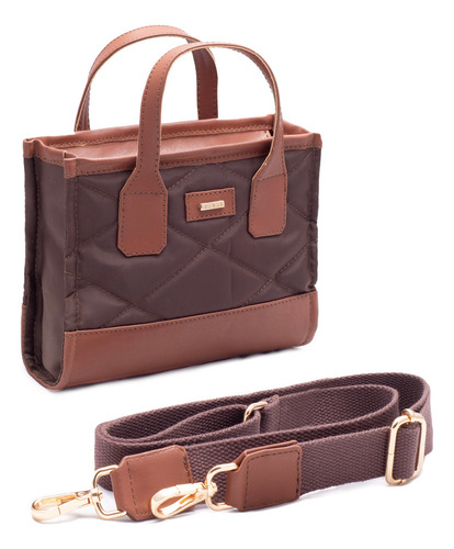 Bolsa Crossbody Dama Bolsas Mujer Impermeable Poppy Yayas Color Cocoa