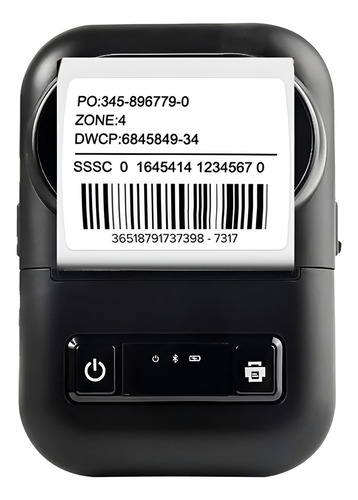 Mini Impressora De Etiquetas Bluetooth Com 10 Bobinas Extra Cor Preto 110 220
