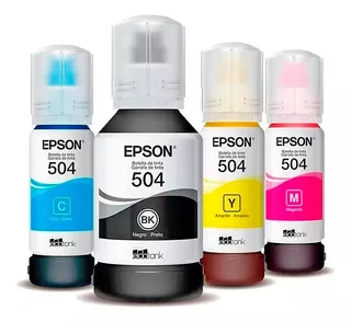 Kit 4 Tintas Epson T504 L4150 L4160 L4260 L6161 L6171