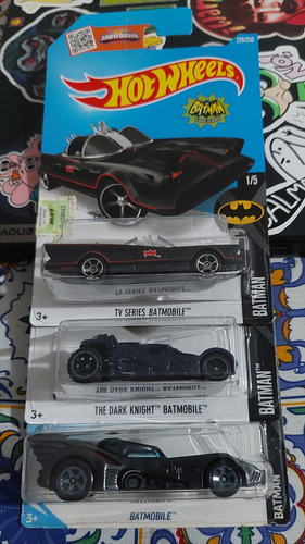 Lote Hot Wheels Batman Batmobile X3 Negro