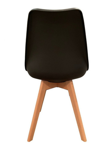 Imagen 4 de 4 de Silla de comedor E-Chairs By Masliah Eames Tulip, estructura color negro, 4 unidades