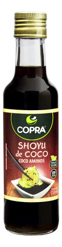 Molho Shoyu de Coco Aminos Copra sem glúten em frasco 250 ml