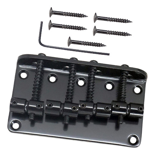 Puente De Bajo De 4 Cuerdas De 80mm, Repuesto De Metal Negro