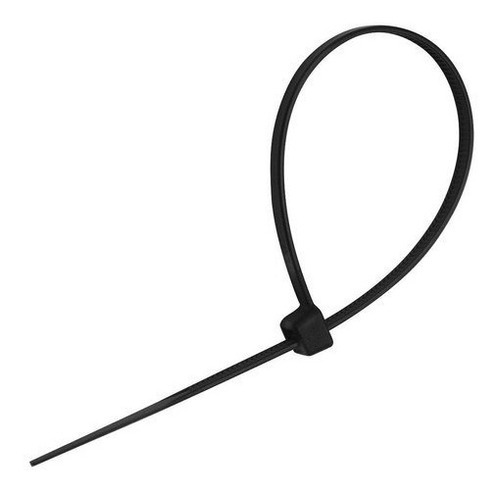 Abraçadeira Cinta Nylon Preto 3,5mmx300mm Pacote C/100 Peças Cor Preto