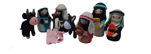 Pesebre Navideño 8 Piezas Amigurumi Decoración Navidad