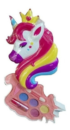 Set De Maquillaje Infantil Sombras Glitter Unicornio Tiny