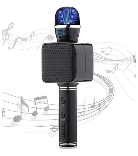 Ligera Usb Micrófono De Karaoke Micrófono Bluetooth Luces Qu