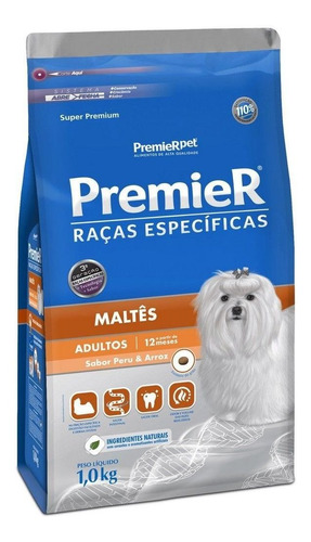 Ração Premier Racas Especificas Maltes Adultos 1kg