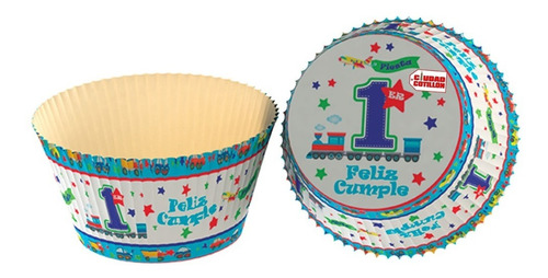 Pirotines Cupcakes Primer Año X48 U - Ciudad Cotillón