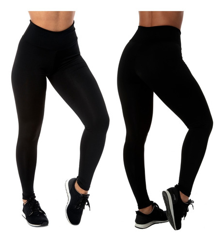 Imagem 8 de 10 de Kit 3 Legging Fitness Lisas Não Fica Transparente Academia