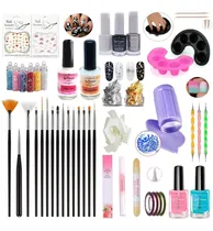 Comprar Kit 50 Deco Decoración De Uñas Stamping Pinceles Stickers 3d