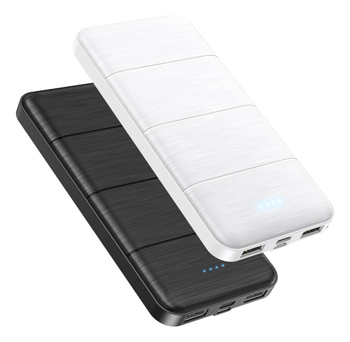 Cargador Portatil Uyayohu 15000 Mah/blanco Y Negro 2 Und