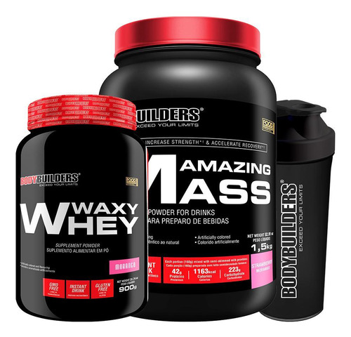 Kit Waxy Whey 900g+ Amazing Mass 1,5 Kg