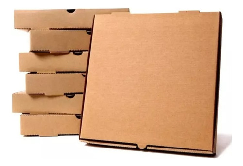 Caja Pizza Delivery Familiar Cafe 32x32cm (50unid)