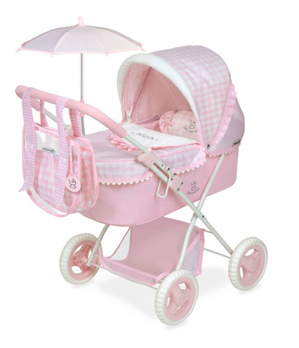 Coche Cochecito De Cuevas Sombrilla Bolso Juguete Bebe Atrix