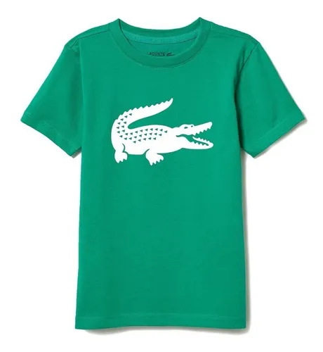 Playera Lacoste Sport Cuello Redondo Color Verde Para Ni o