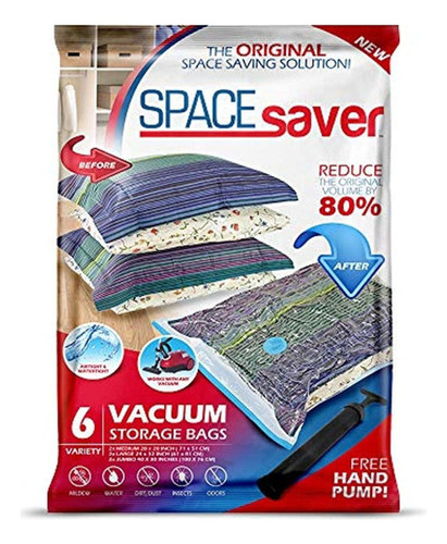 Bolsas De Almacenamiento De Vacio Premium Spacesaver 6 Pack