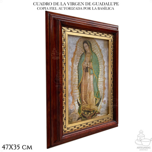 Imagen 3 de 8 de Cuadro Virgen De Guadalupe Nogal Regalo