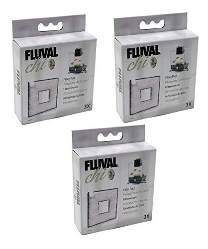 Fluval (3 Pack) Chi I / Ii De Ratón De Filtro, 3 Pads Cada U