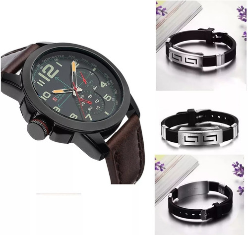 Relógio Masculino Curren + Brinde Grátis Pulseira Silicone