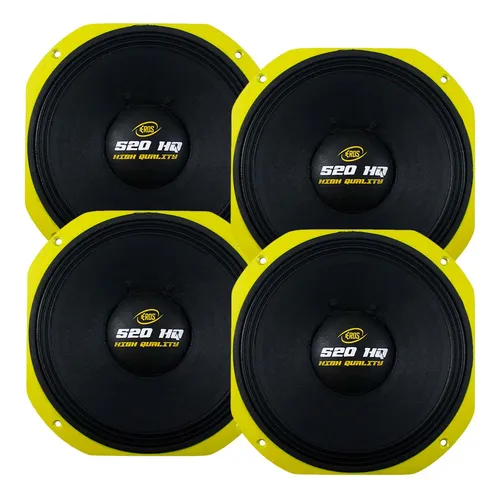 comprar Kit 4 Woofers 10 Pol Eros 2080rms 4 Ohms E520hq High Quality