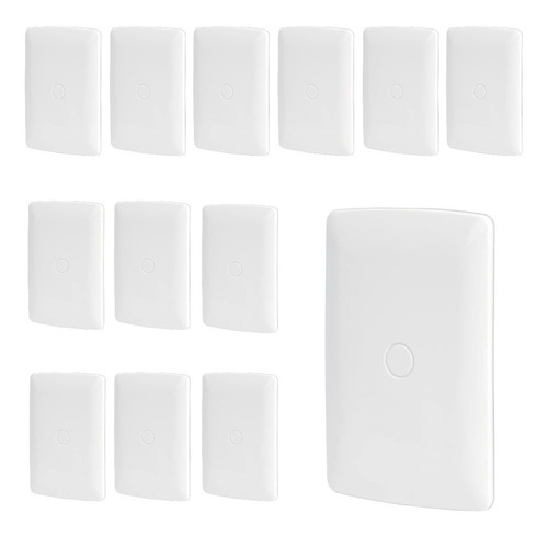 Kit De 10 Placas Ciegas Tapa Completa Blancas