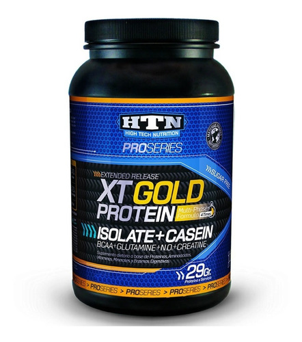 Proteína Xt Gold Htn 1 Kg Caseina Calcio Glutamina Vitaminas Minerales Zinc Potasio B1 B2 B6 C E Taurina Arginina