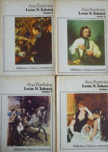 Ana Karenina-leon Tolstoi- Tomos 1 Al 4- Obra Completa -ceal