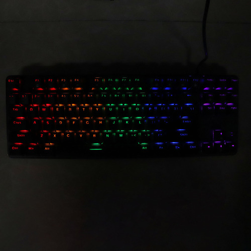Teclado Mecânico De 87 Teclas, Azul, Luz De Fundo Rgb, Duas